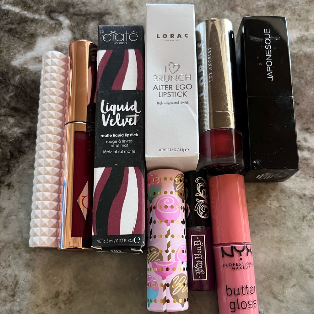 Lipstick Bundle Lorac, KVD, Ciate, Charlotte Tilbury, Beauty Bakerie, NYX 💄